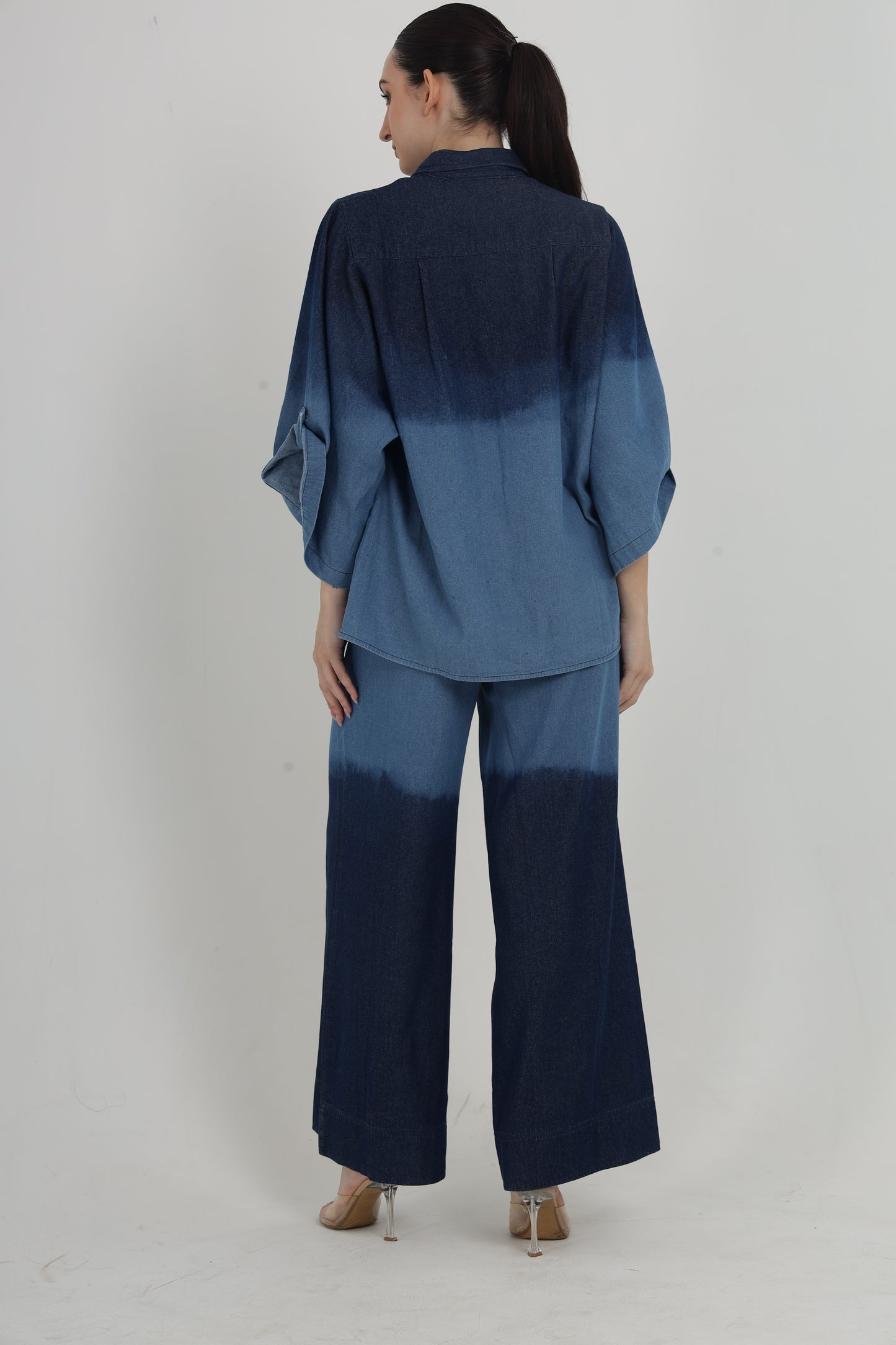 JIA OMBRE DENIM TOP WITH LUCIA OMBRE DENIM PANT Mala Singh