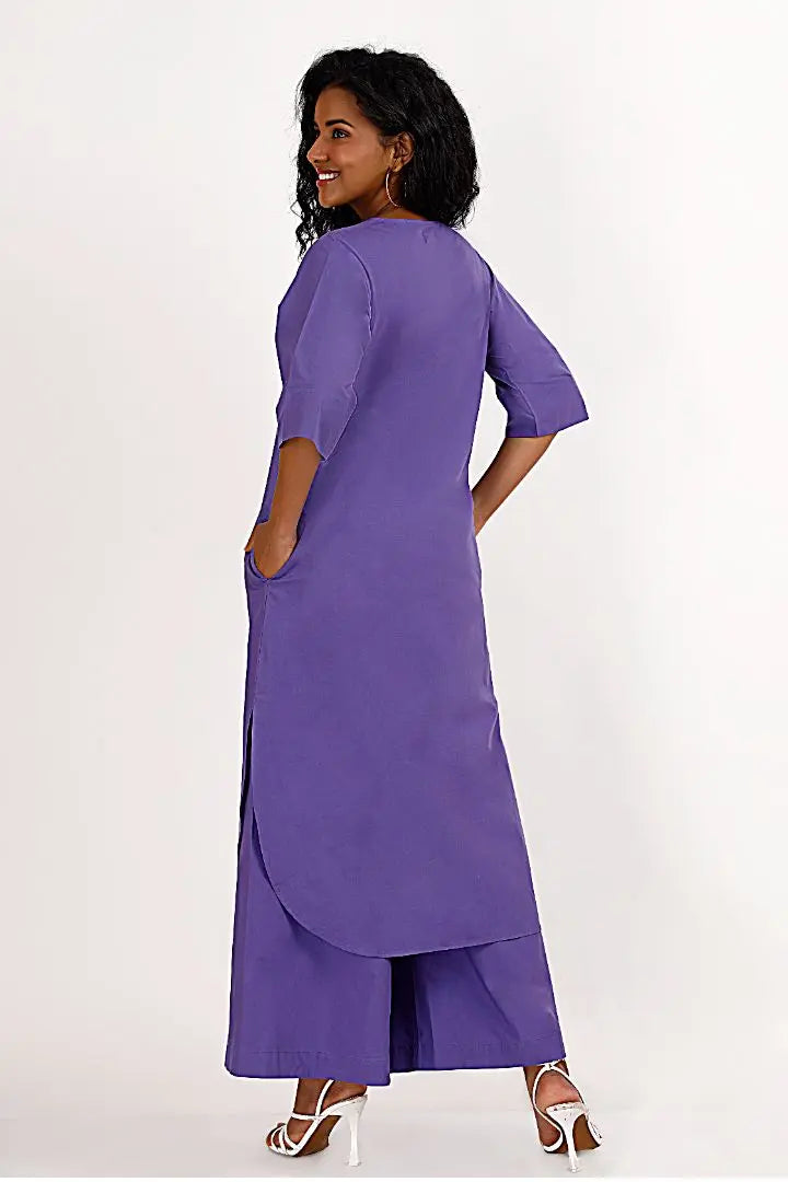 ZOYA Purple Co-Ord Set Mala Singh