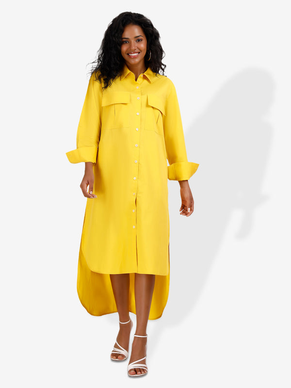 HAILEY SUNSHINE YELLOW Shirt Dress