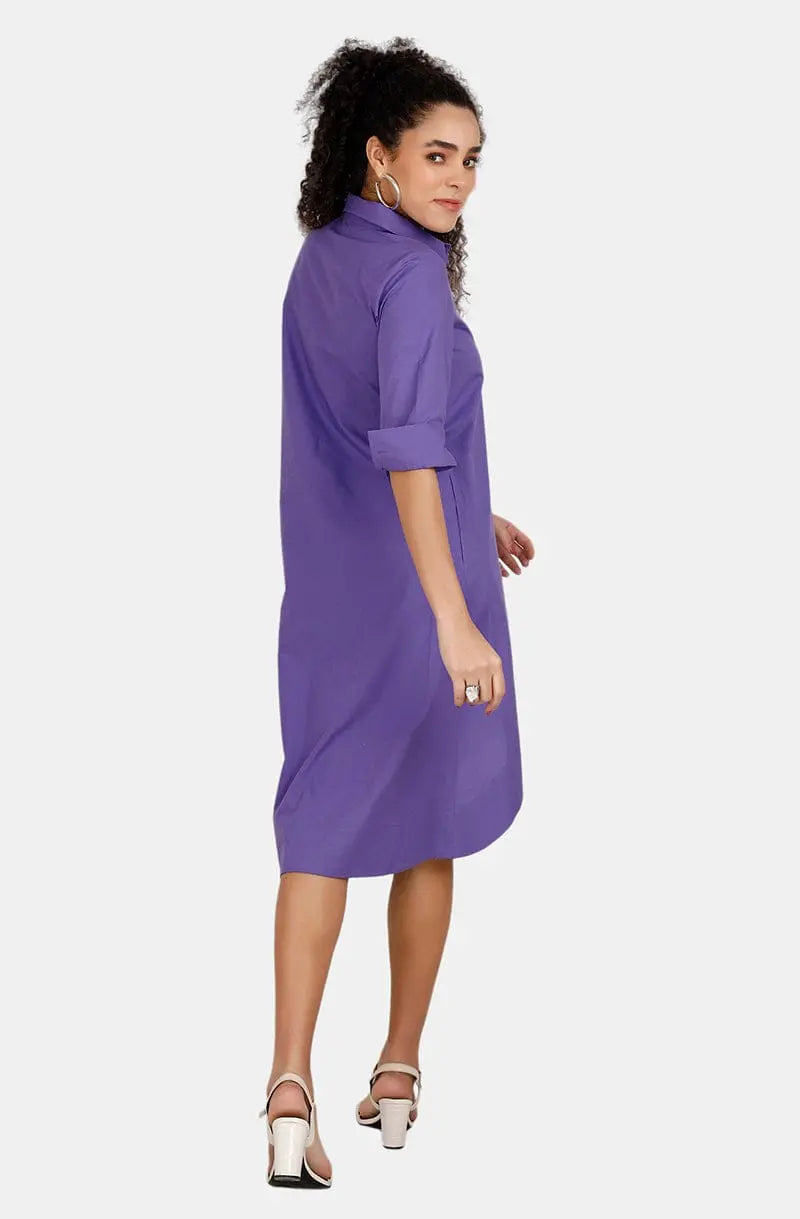 Melody Purple Shirt Dress Mala Singh