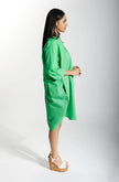 MONACO Apple Green Shirt Dress Mala Singh