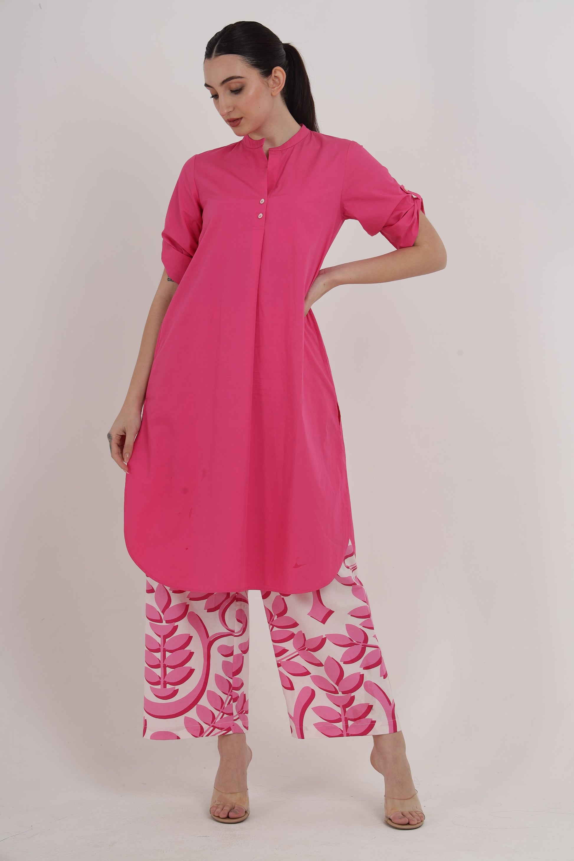 NOOR TUNIC WITH TAPESTRY PRINT PALAZZO PANTS Mala Singh