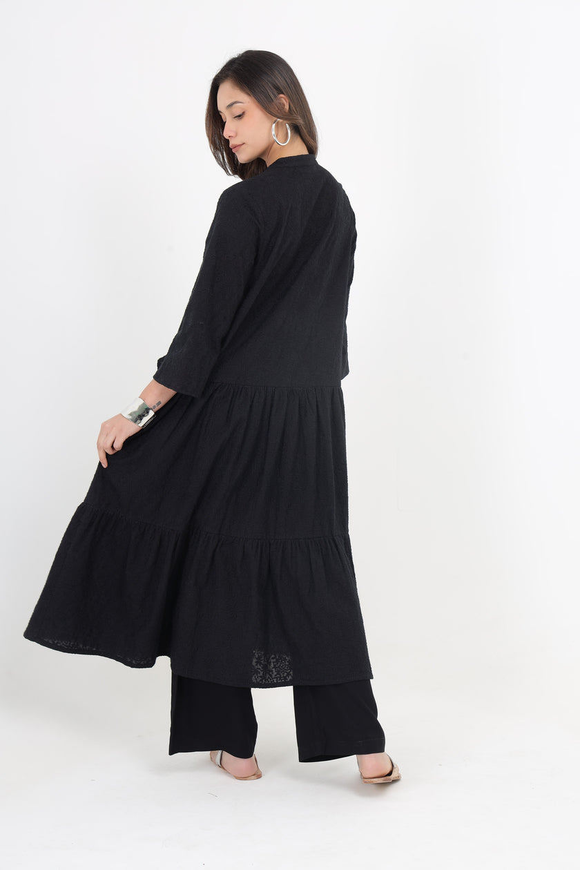 GABRIELLA BLACK EMBROIDERED  CO-ORD SET Mala Singh