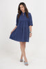 ANGELINA NAVY BLUE EMBROIDERED DRESS Mala Singh