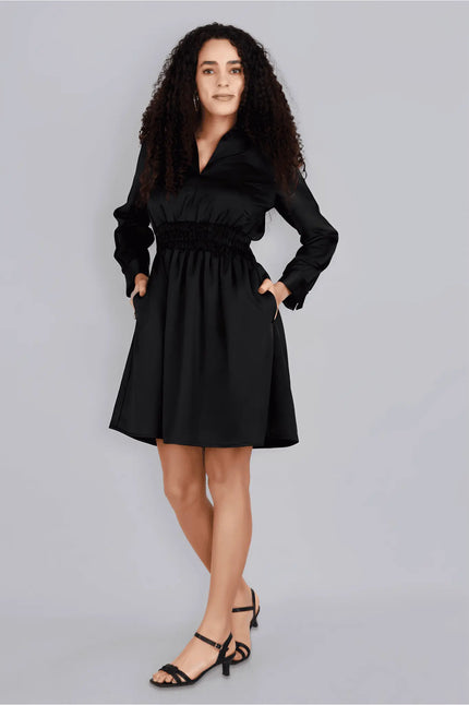 ARIANA Black Dress Mala Singh