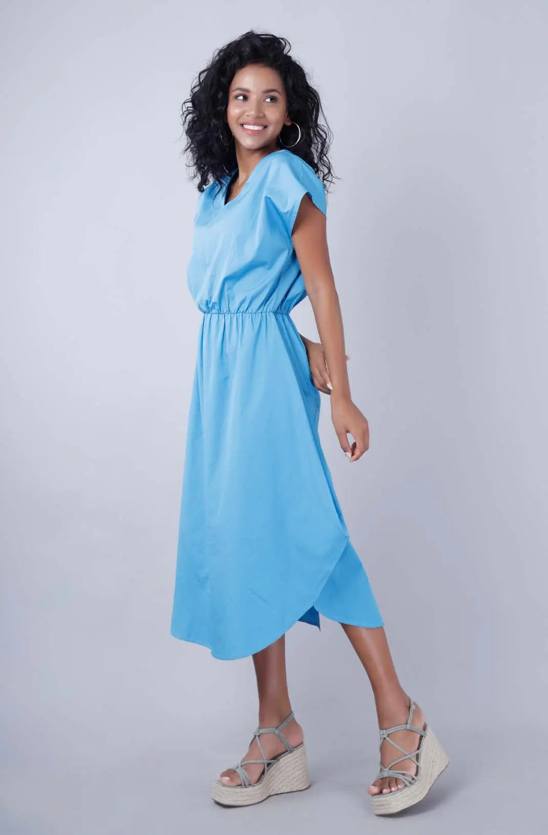 SKYFALL Azure Blue Midi Mala Singh