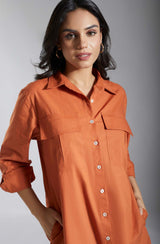 HAILEY Rust Shirtdress
