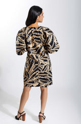 LIZ Night Safari Print Knee Length Dress