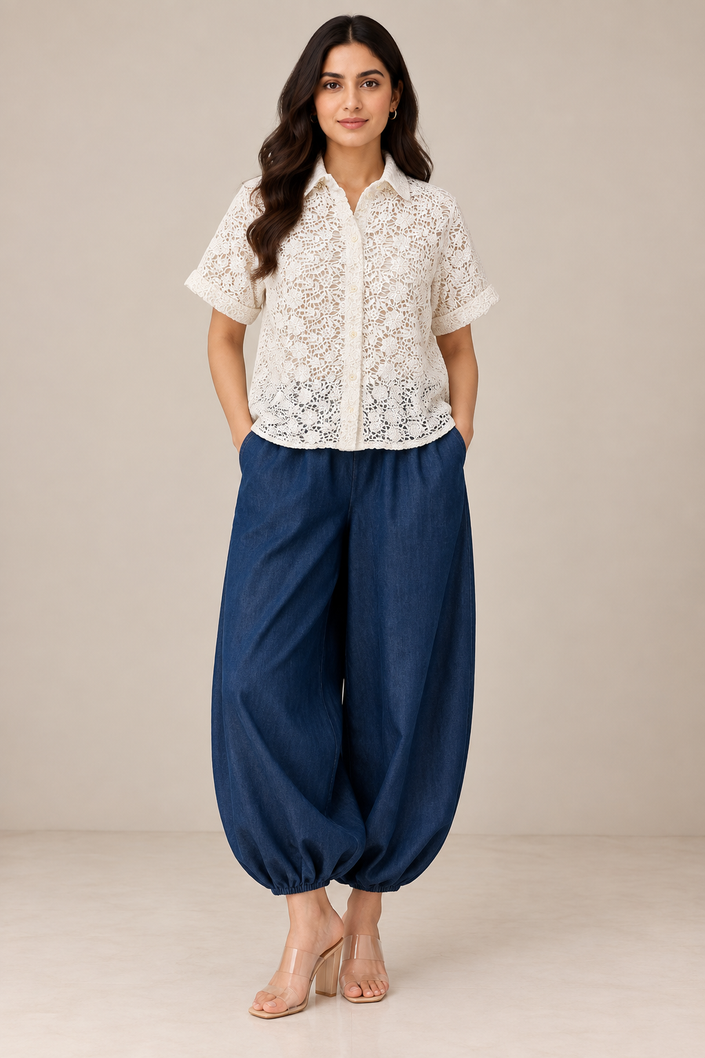 SABRINA LACE SHIRT & VEDA PANT Mala Singh