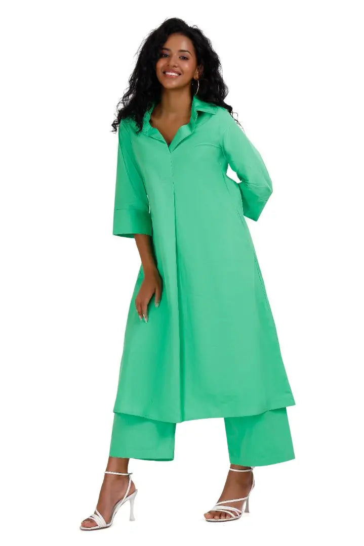 MIDDLETON Apple Green Co-Ord Set Mala Singh