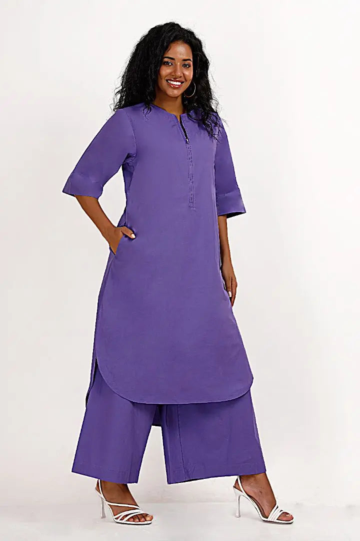 ZOYA Purple Co-Ord Set Mala Singh