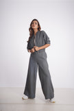 MARILYN CROPPED DENIM BOMBER JACKET & LUCIA DENIM PANT Mala Singh