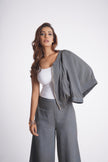 MARILYN CROPPED DENIM BOMBER JACKET & LUCIA DENIM PANT Mala Singh