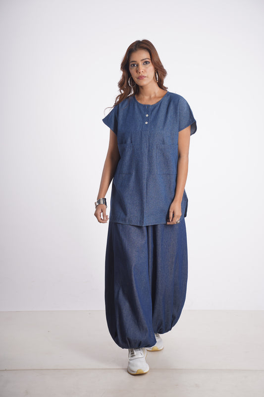 NIA DENIM TOP & VEDA DENIM PANT Mala Singh