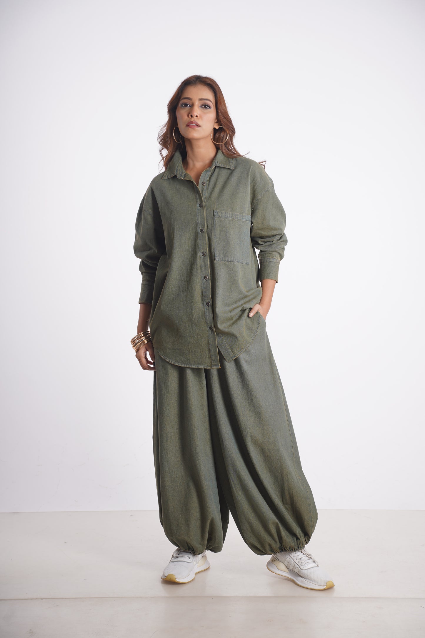 ESSEX DENIM SHIRT & VEDA VINTAGE DYED DENIM PANT Mala Singh