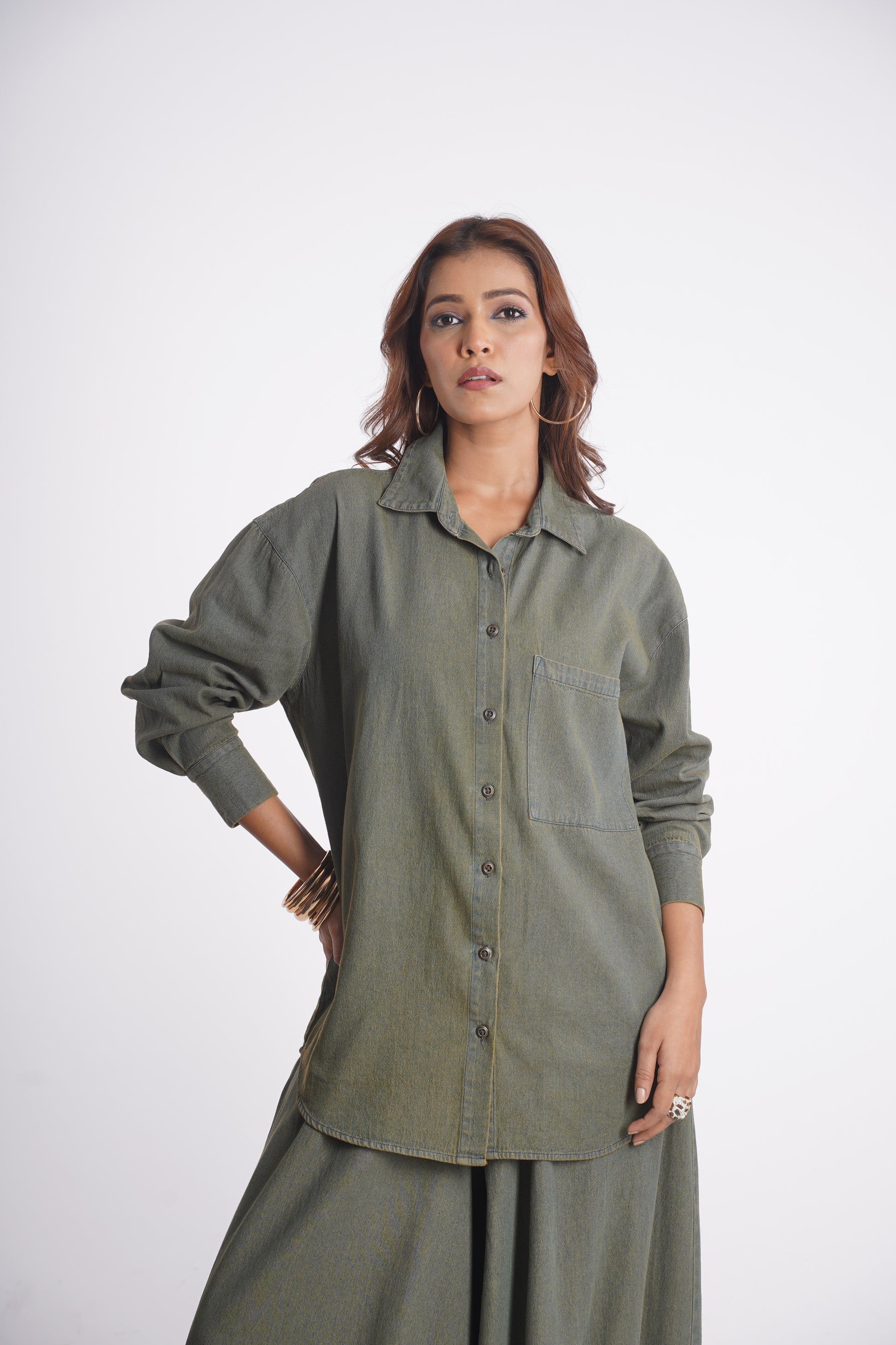 ESSEX DENIM SHIRT & VEDA VINTAGE DYED DENIM PANT Mala Singh