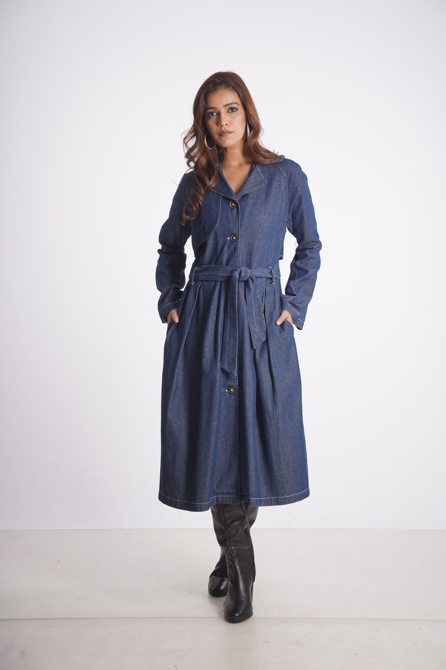 SAFARI DENIM TRENCH DRESS Mala Singh