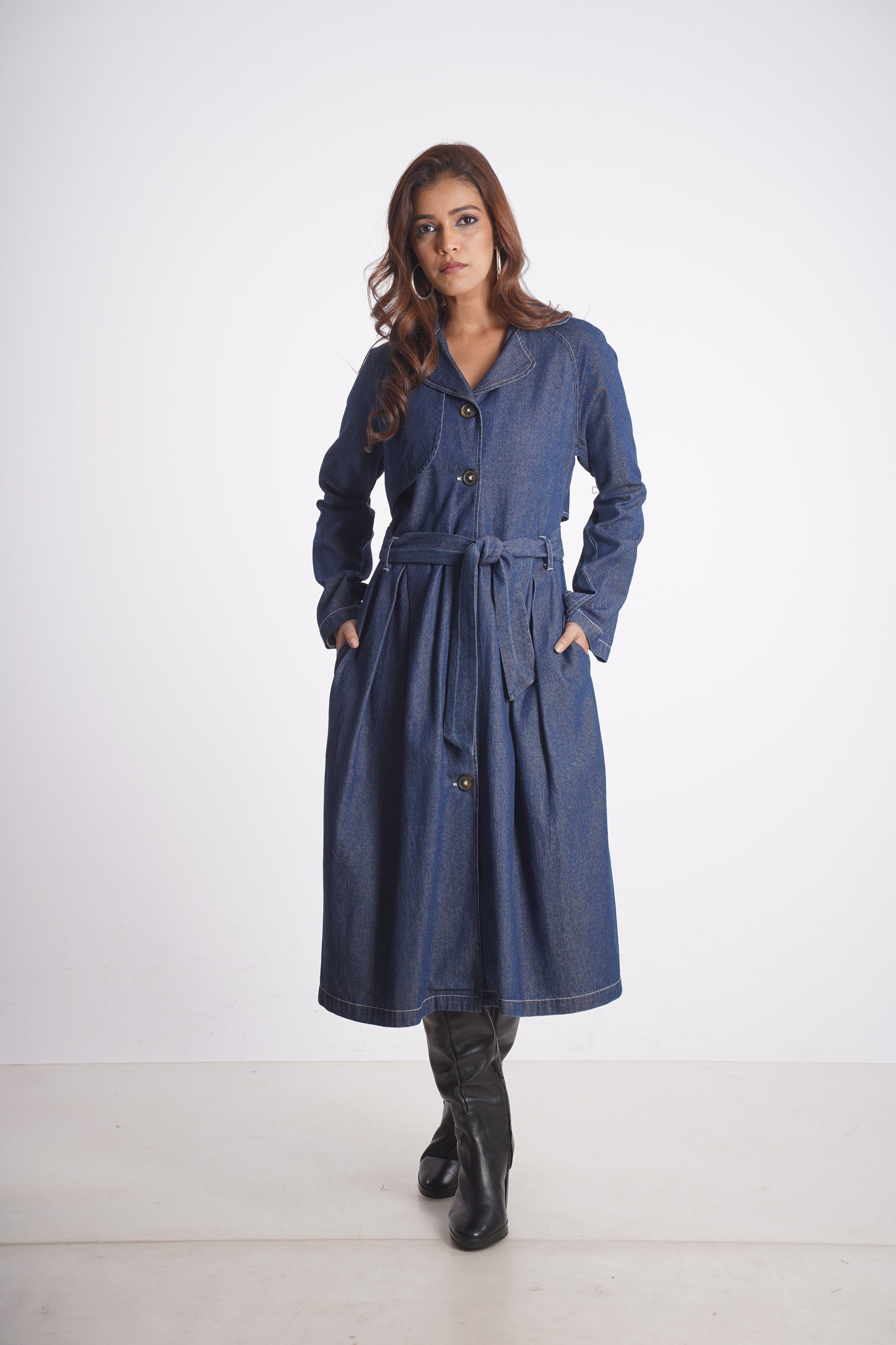 SAFARI DENIM TRENCH DRESS Mala Singh