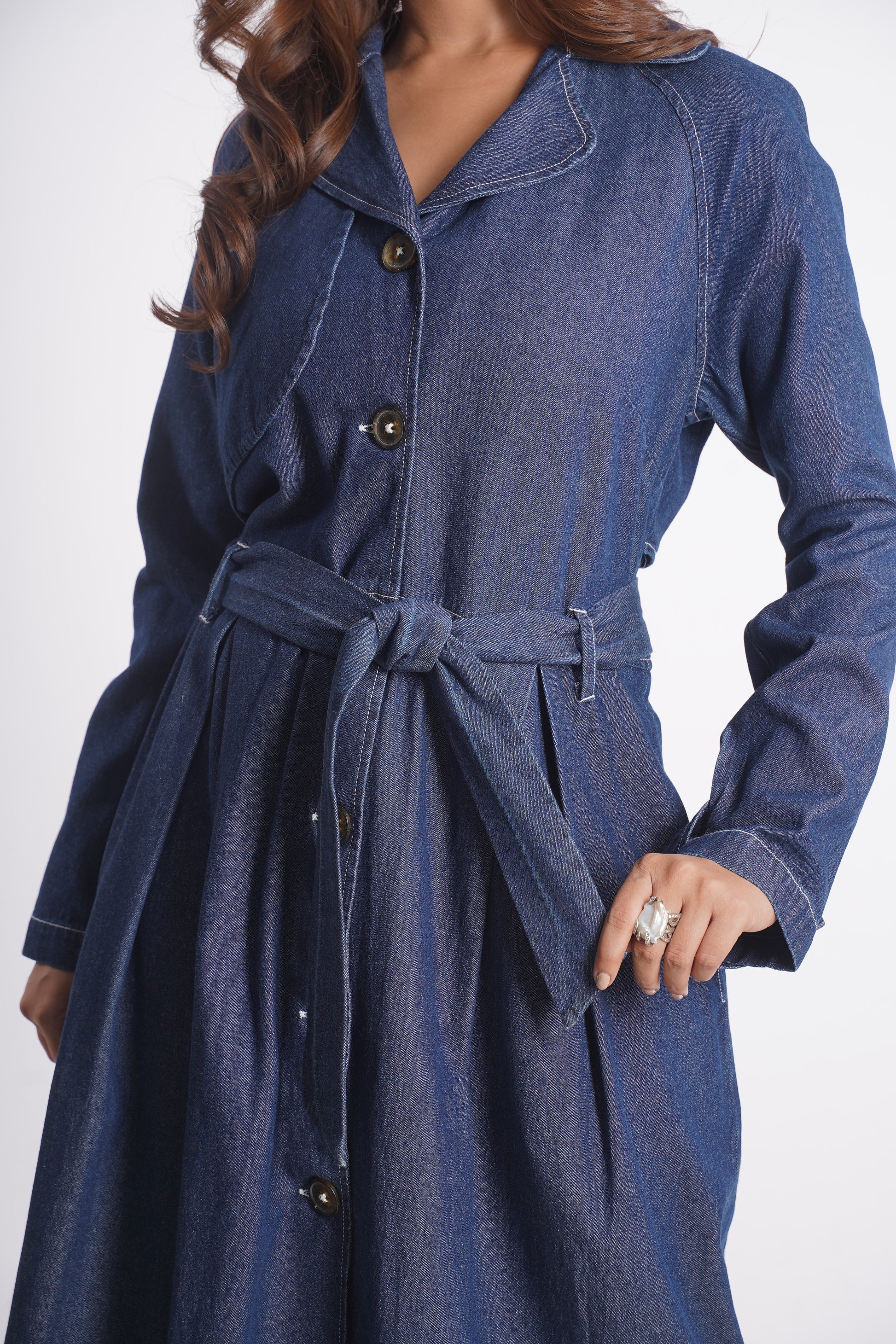 SAFARI DENIM TRENCH DRESS Mala Singh