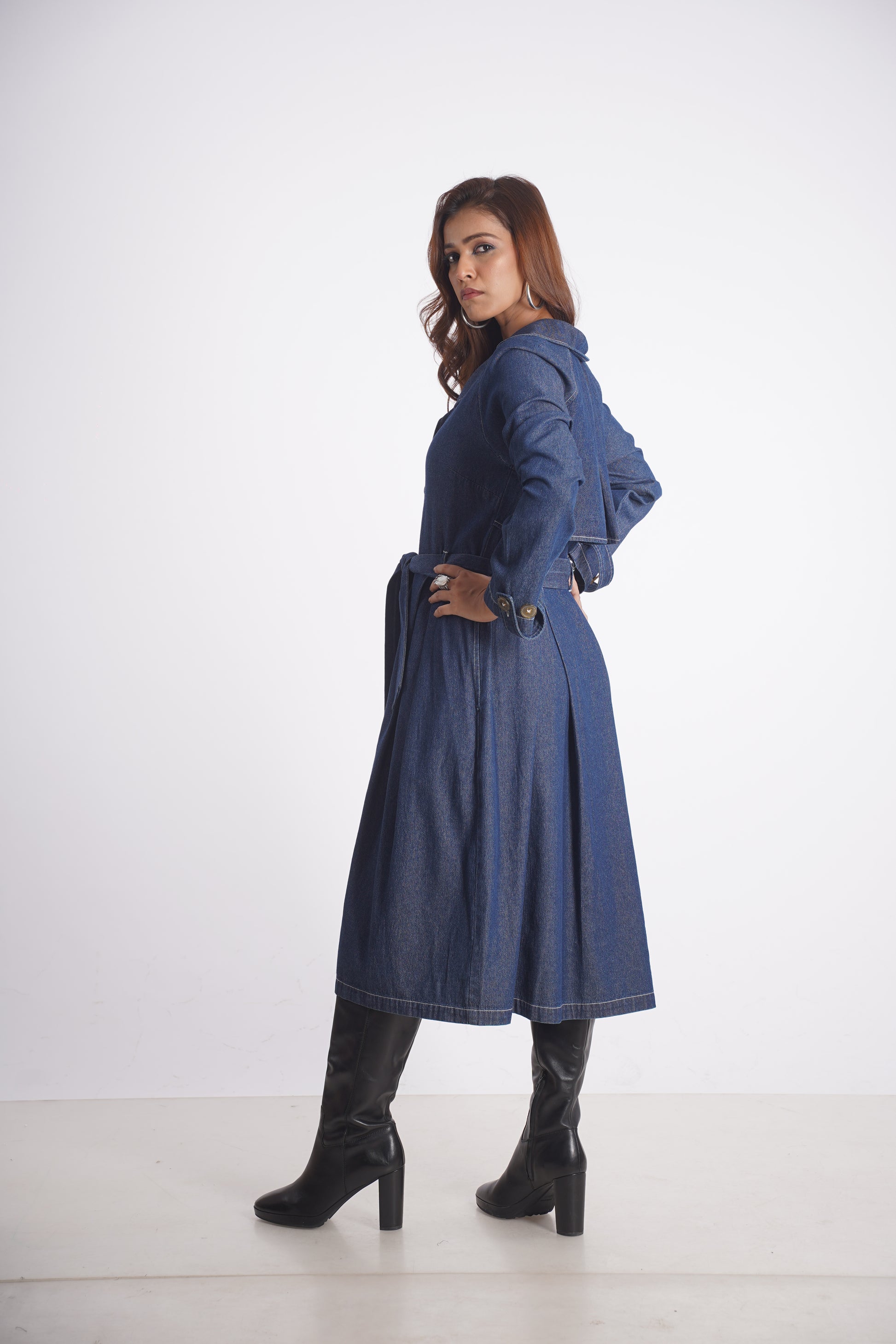 SAFARI DENIM TRENCH DRESS Mala Singh