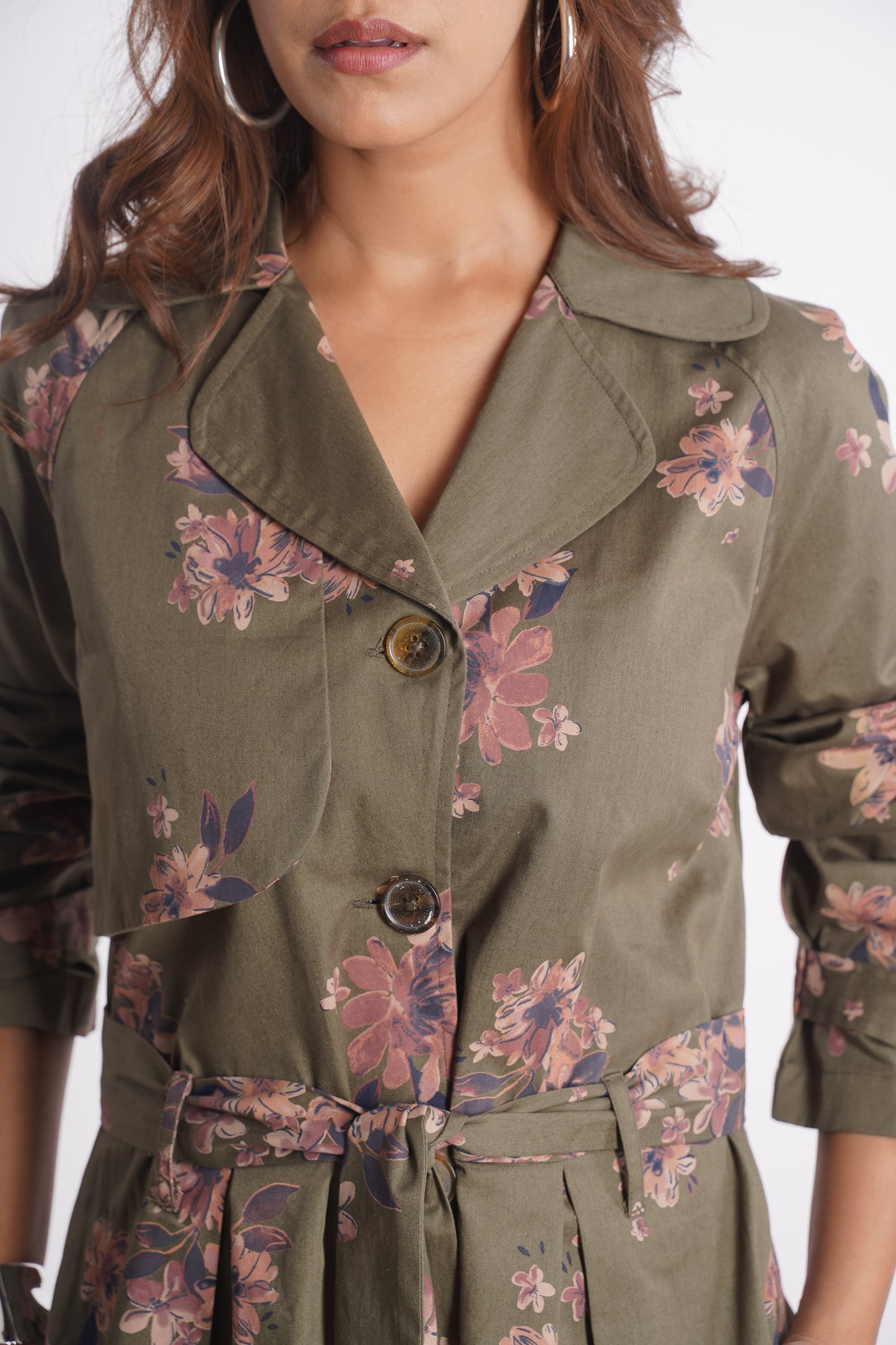 SAFARI VINTAGE FLORAL TRENCH DRESS Mala Singh