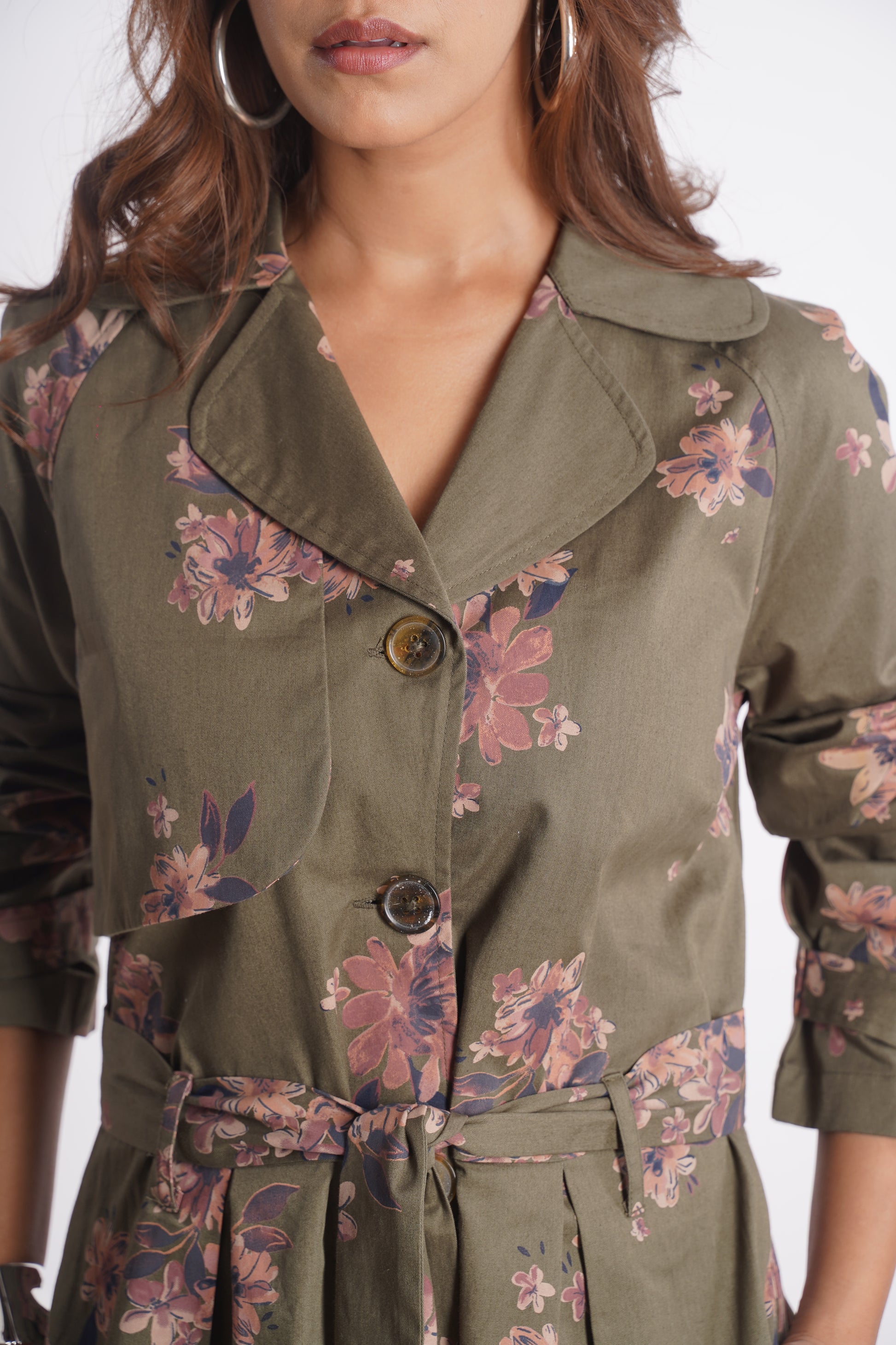 SAFARI VINTAGE FLORAL TRENCH DRESS Mala Singh