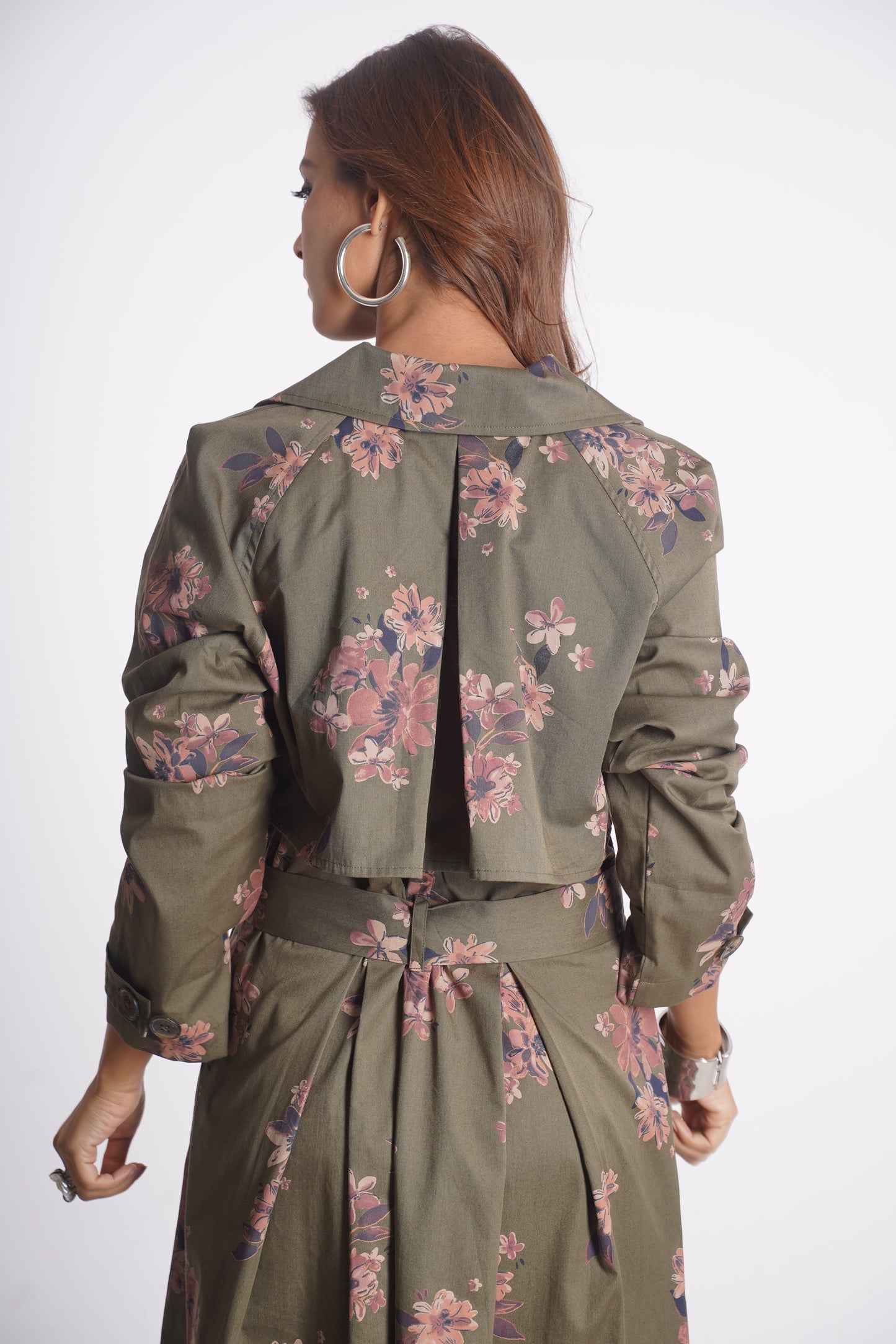 SAFARI VINTAGE FLORAL TRENCH DRESS Mala Singh