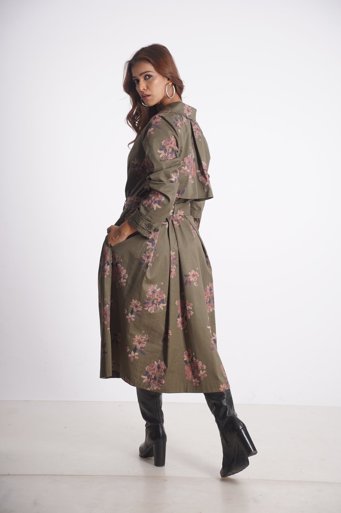 SAFARI VINTAGE FLORAL TRENCH DRESS Mala Singh