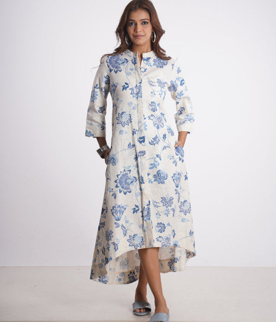 VINESSA BAND COLLAR DRESS Mala Singh