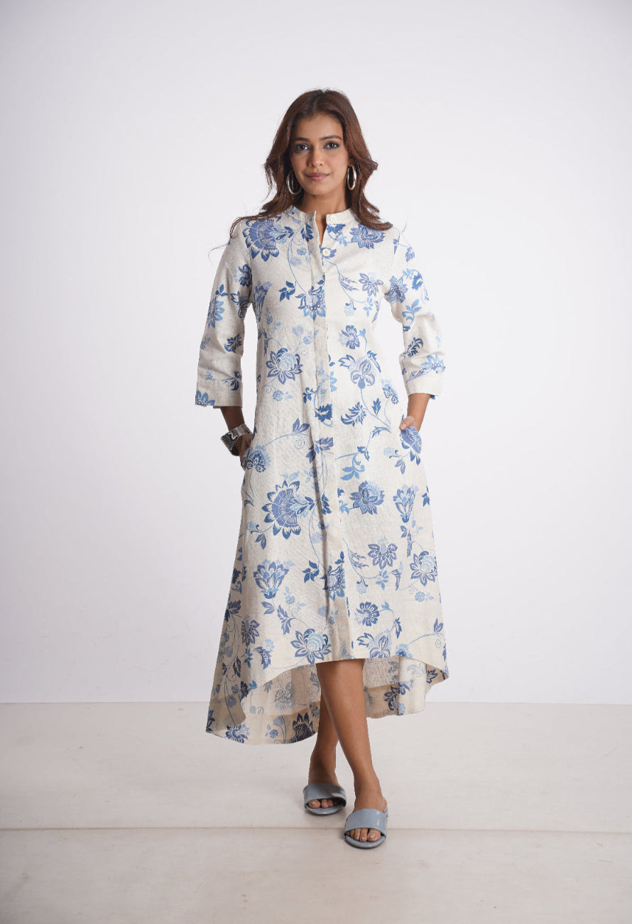 VINESSA BAND COLLAR DRESS Mala Singh