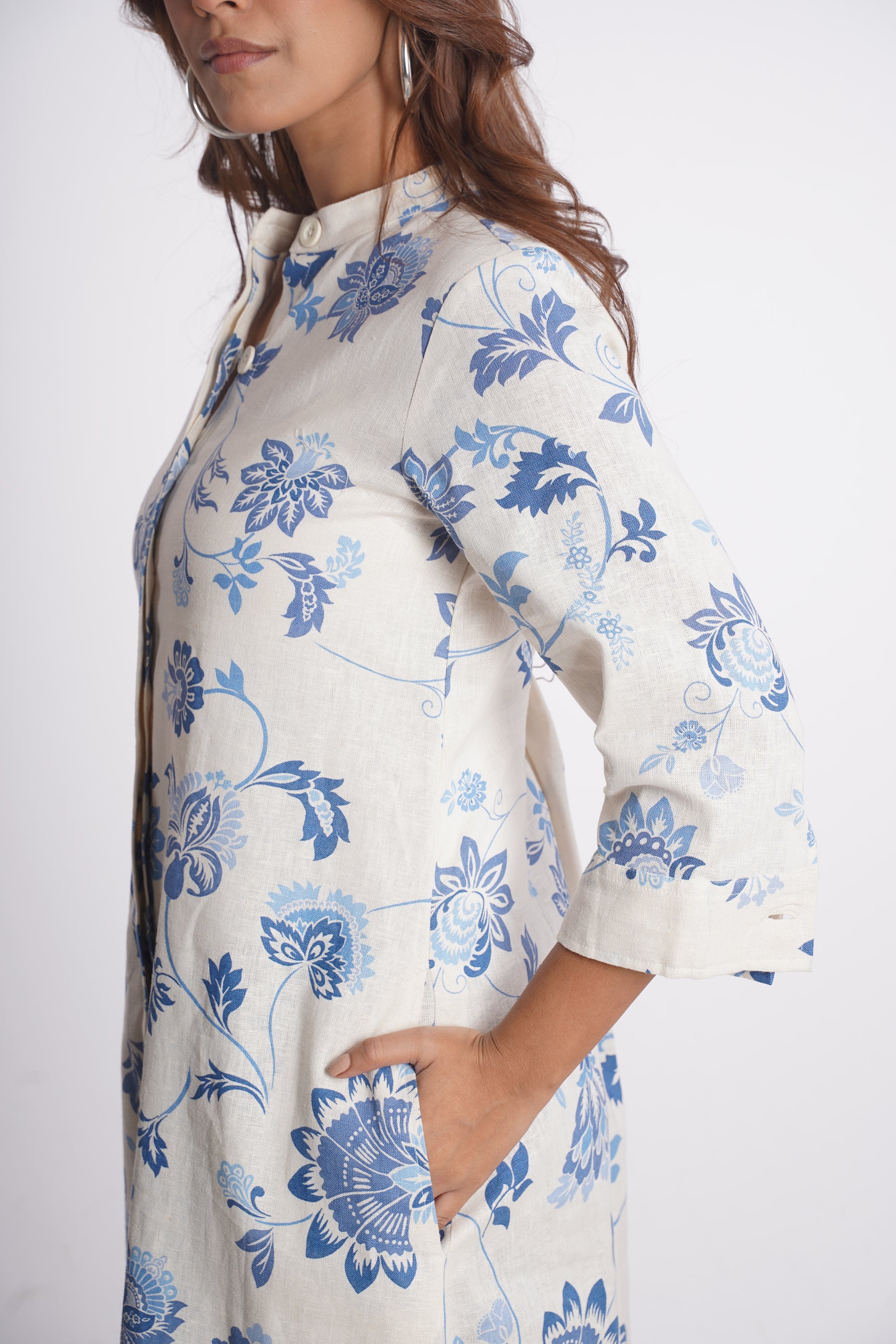 VINESSA BAND COLLAR DRESS Mala Singh