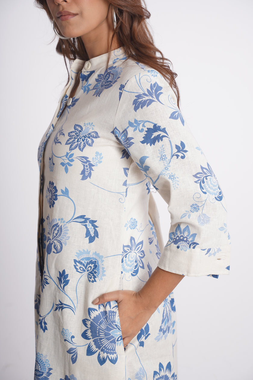 VINESSA BAND COLLAR DRESS Mala Singh
