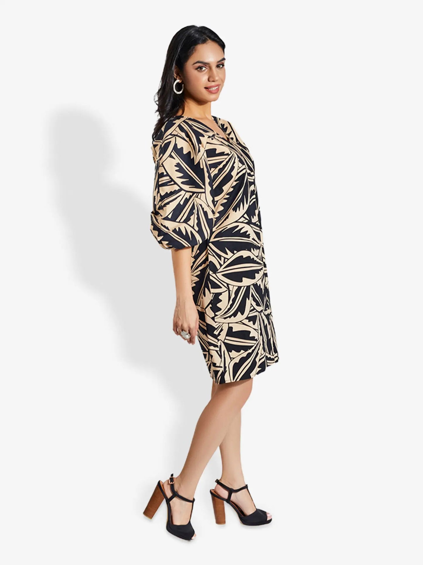 LIZ Night Safari Print Knee Length Dress Mala Singh