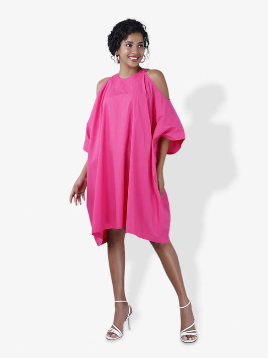 LOLA Fuchsia Shift Dress Mala Singh