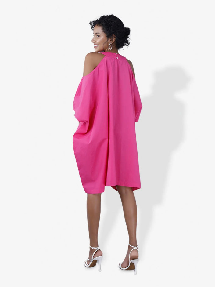 LOLA Fuchsia Shift Dress Mala Singh