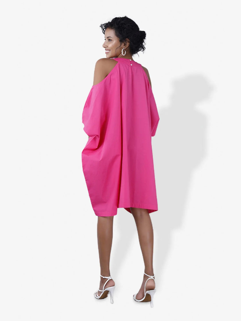 LOLA Fuchsia Shift Dress Mala Singh