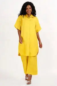 CUBA Yellow Co-Ord Set Mala Singh