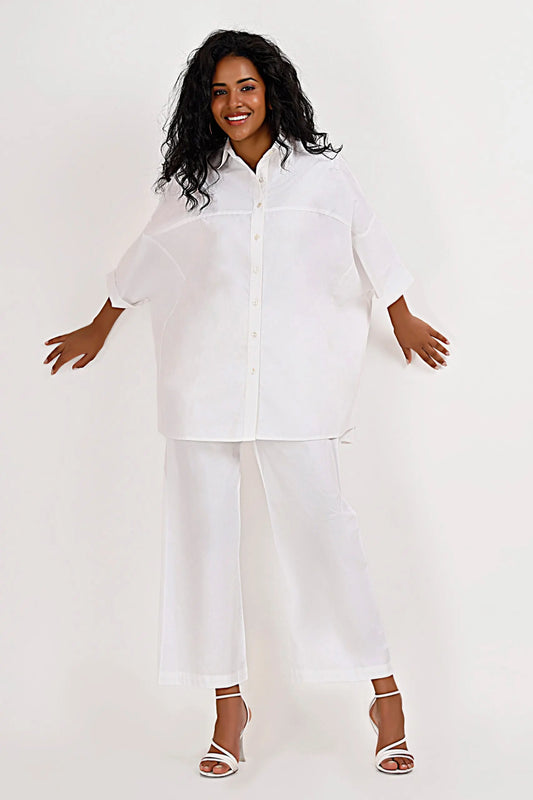 KELLY White Co-Ord Set Mala Singh