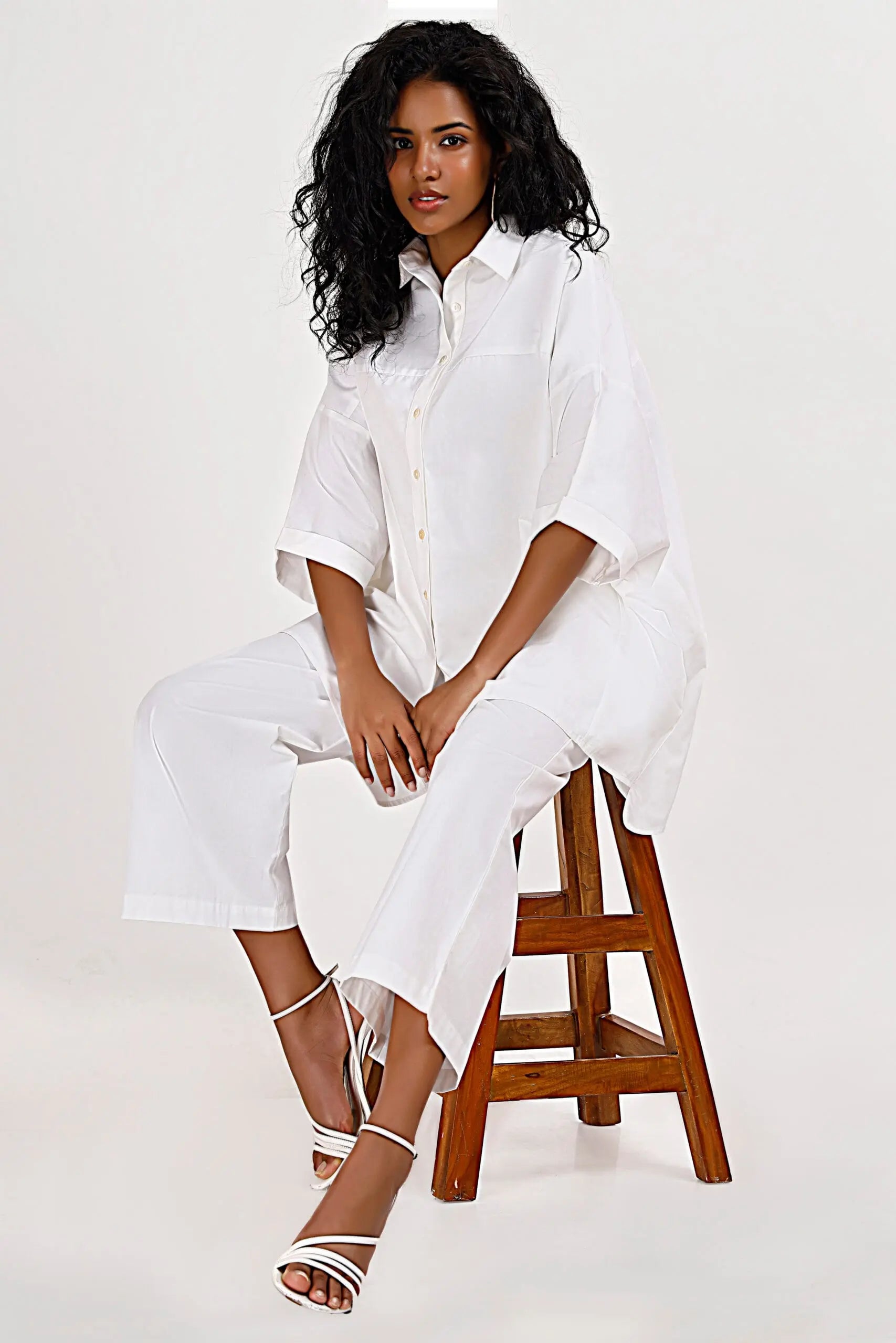 KELLY White Co-Ord Set Mala Singh