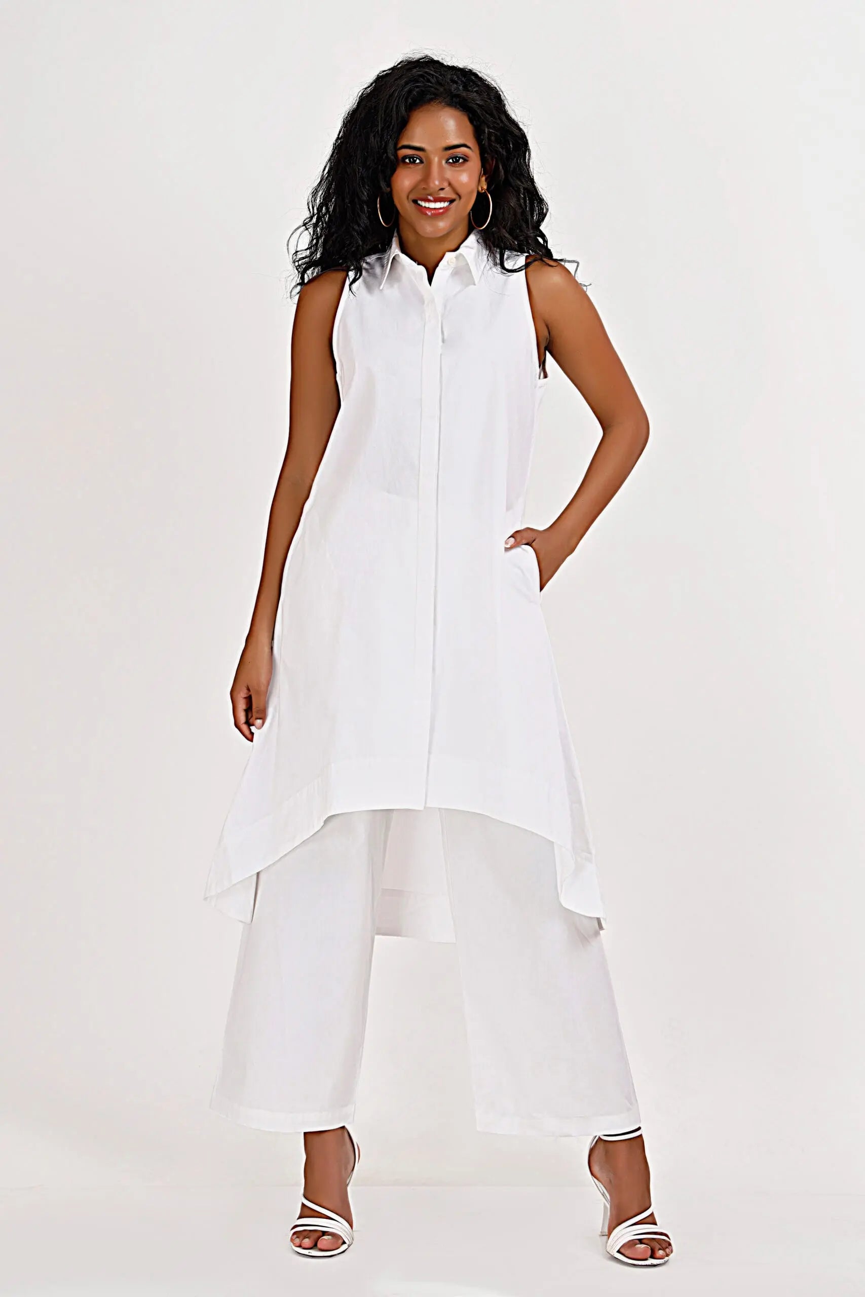 EVA White Co-Ord Set Mala Singh