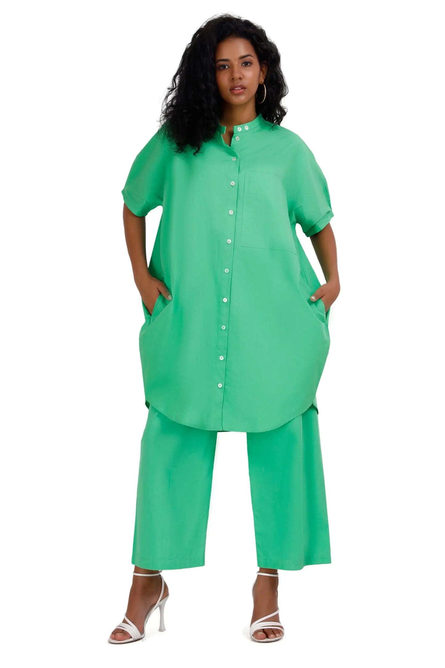 MALIBU Apple Green Co-Ord Set Mala Singh
