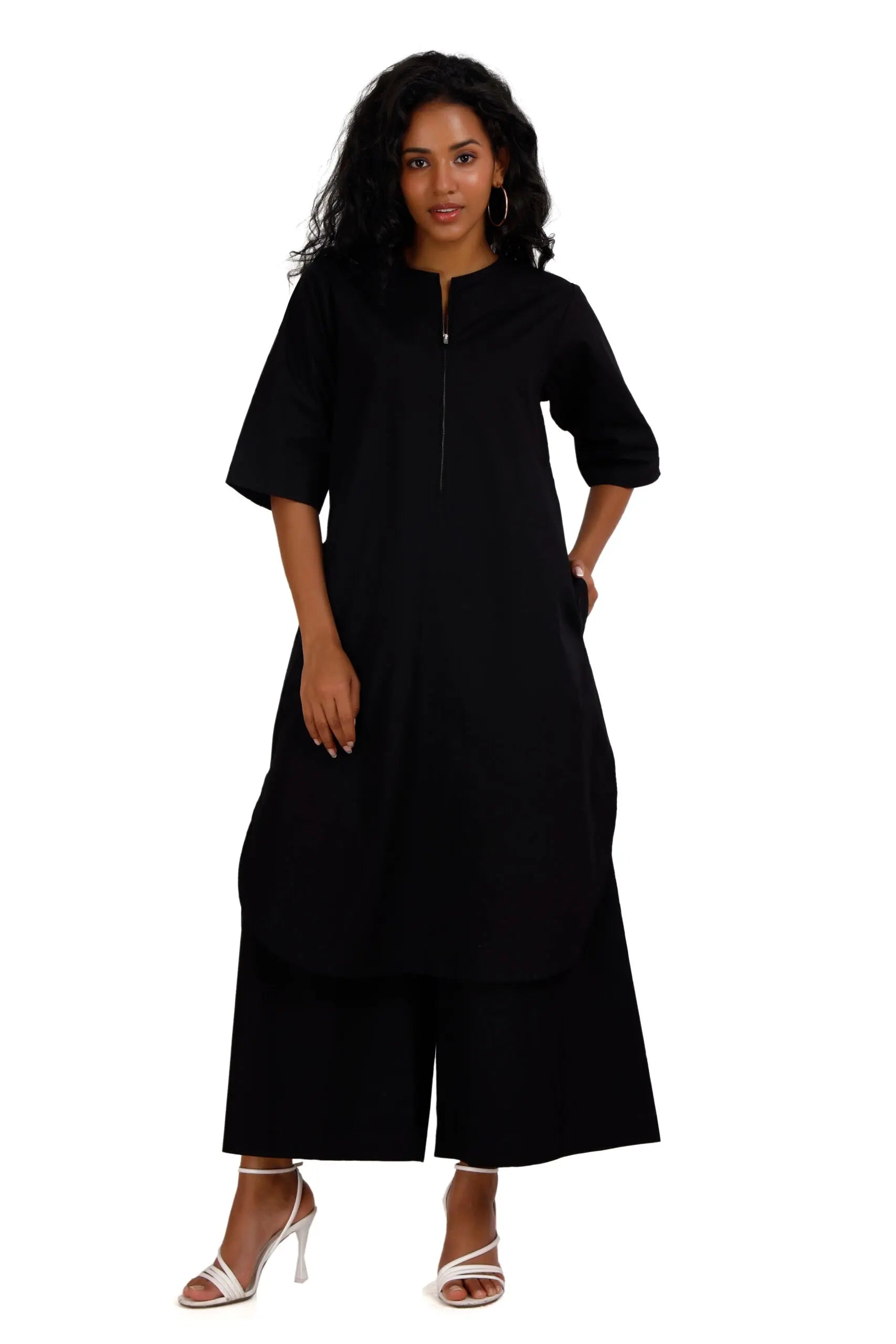 ZOYA Black Co-Ord Set Mala Singh