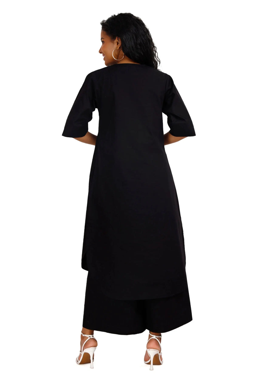 ZOYA Black Co-Ord Set Mala Singh