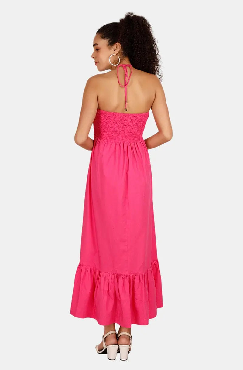Verano Fuchsia Knee Length Dress Mala Singh