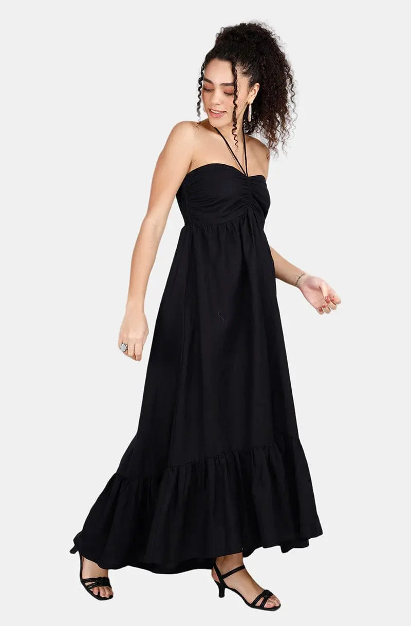 Verona Black Maxi Dress Mala Singh