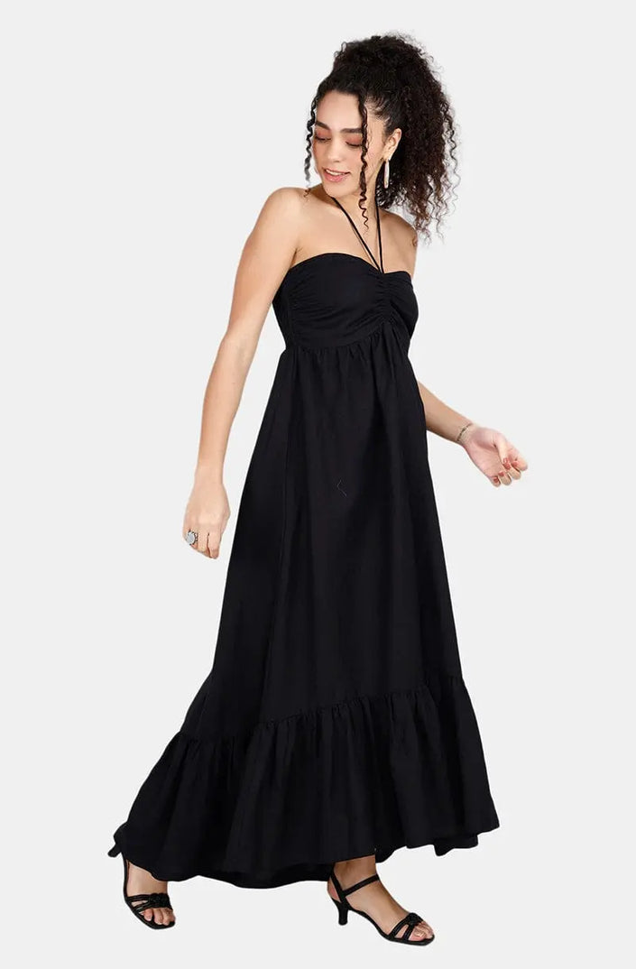 Verona Black Maxi Dress Mala Singh