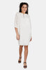 Monaco White Chevron Embroidery Dress Mala Singh