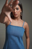 GIGI Medium Blue Denim Maxi Dress Mala Singh