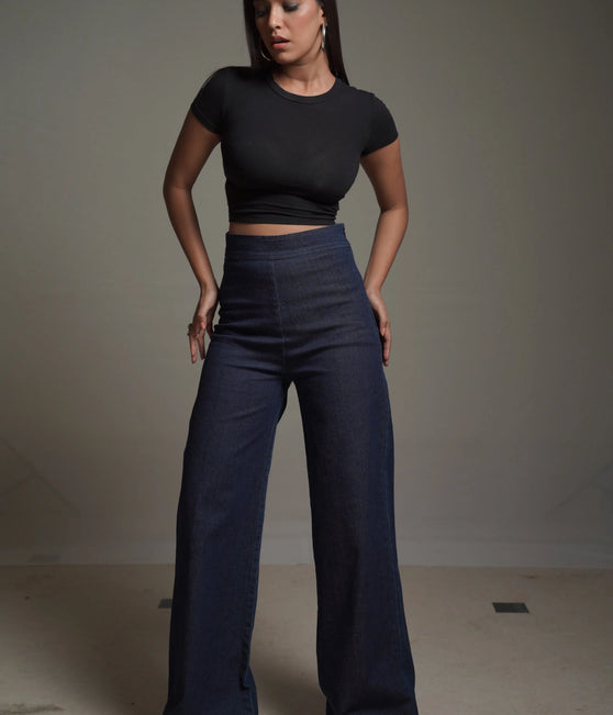 HELENA  Dark Denim Pant Mala Singh