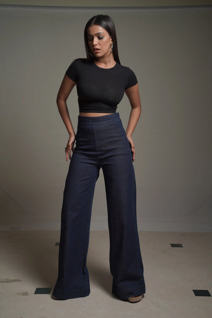 HELENA  Dark Denim Pant Mala Singh